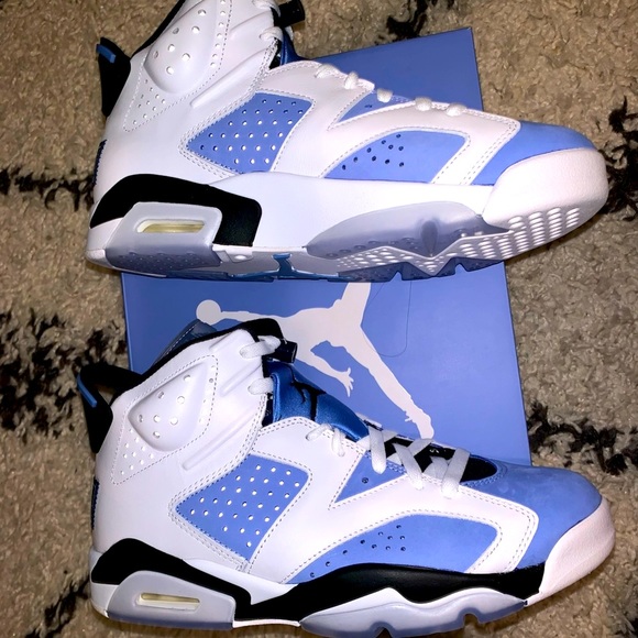 Brand New Jordan 6 UNC University Blue White Black sz 9.5 - Picture 4 of 10